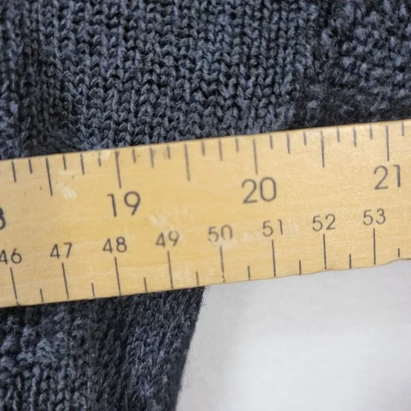 Vintage Huntington Ridge Floral Rose Knit Sweater Button Neck Pearl Detail Gray - Picture 9 of 16